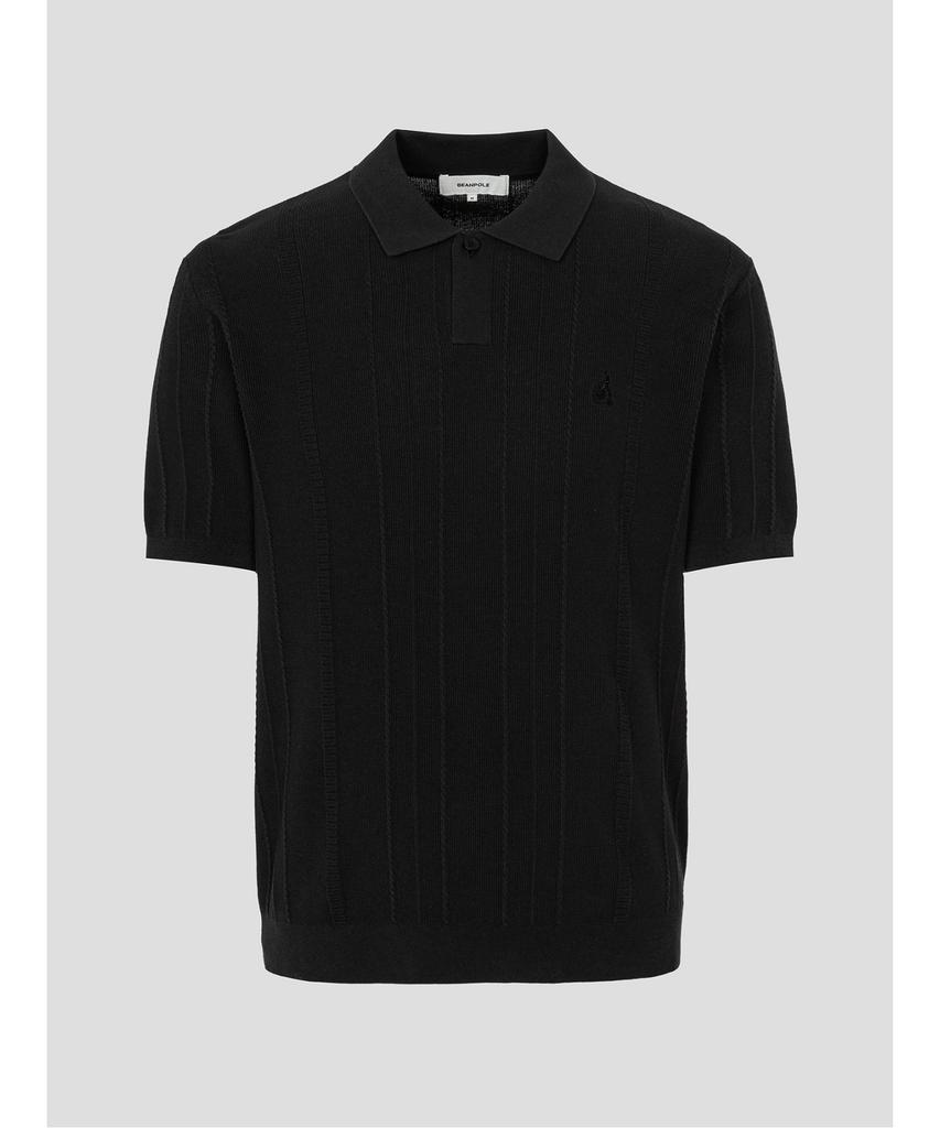 Binpolmen Mini Cable Collar Neck Knit Black