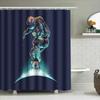 Galaxy Skateboard Shower Curtain Space Universe Cosmic Starry Night Decor For Bathroom