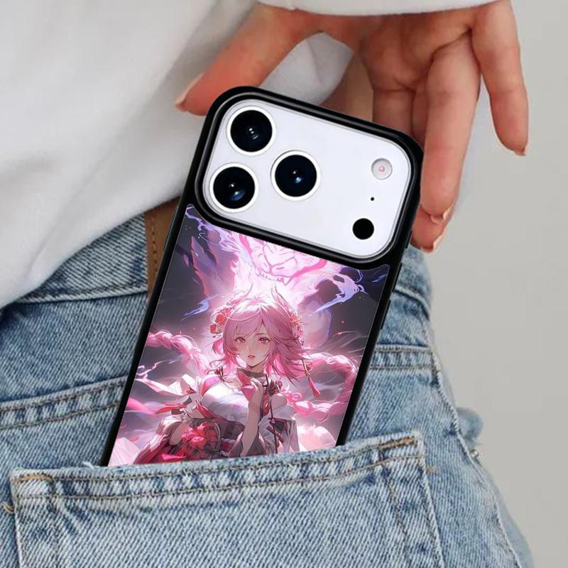 Yae Miko Genshin Impact Phone Case for iPhone 17ProMax 12 13 14 15 16e 17 Pro Max Plus Air Cover