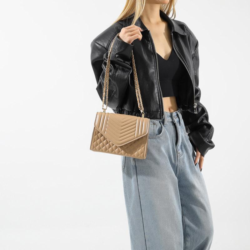 Women'S Bag Versatile Small Square Bag Pressed Shell Bag Texture Women'S Messenger Bag Simple Wind Chain Shoulder Bag