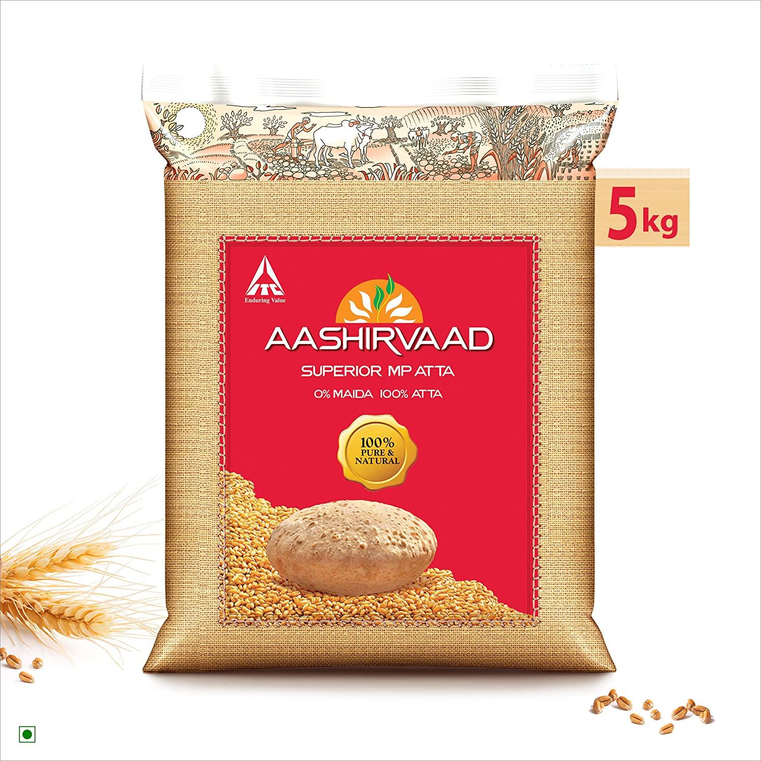 

Aashirvaad Superior MP Atta, 1 кг 5KG