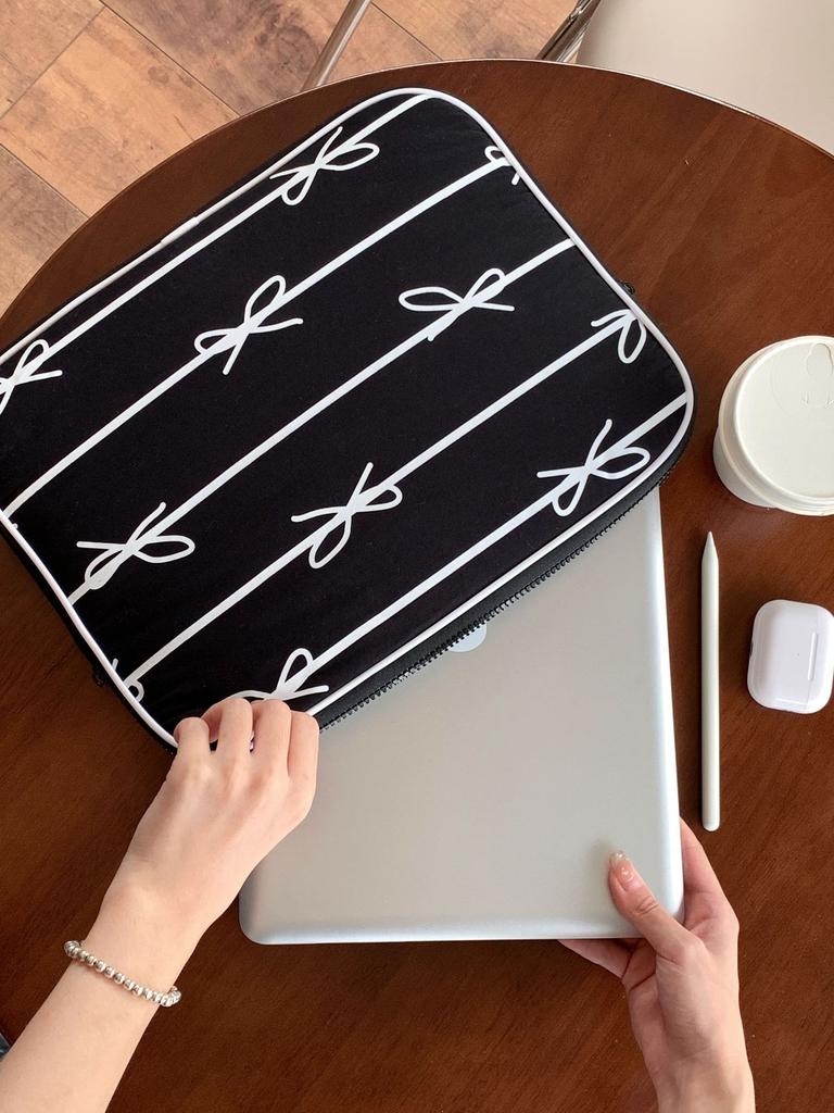 Laptop liner bag Ballet style bow inch Tablet bag College I style Laptop bag inch