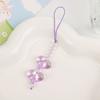 Delicate Heart Phone Charm Colorful Handmade Heart Phone Strap Acrylic Material Heart Phone Jewelry Gift for Women Girls