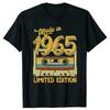 Cassette Vintage 1965 59th 59 Years Old Birthday Party Men T Shirts Limited Edition Retro Graphic Tee Cotton Classic T-shirts