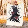 1 Manta de Franela con Diseño Temático Sharingan - Suave y Cálida Impresa en 3D, Ligera para Todas las Estaciones, Manta para Acampar, Viajar, Cama-080756