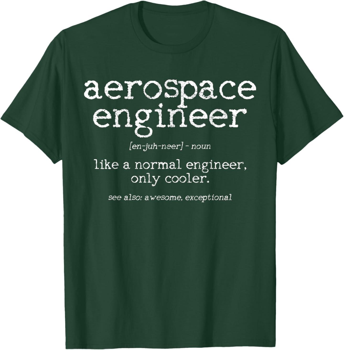 Aerospace Engineer Definition Funny Engineering Gift T-Shirt S разноцветный