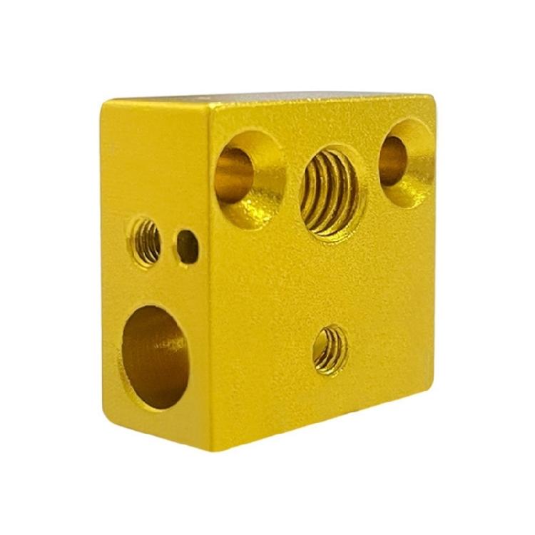 Aluminium Hotend Heizblock 3D-Drucker Hohe Temperaturen Heizblock Ersatz für MK8 Extruder Zubehör