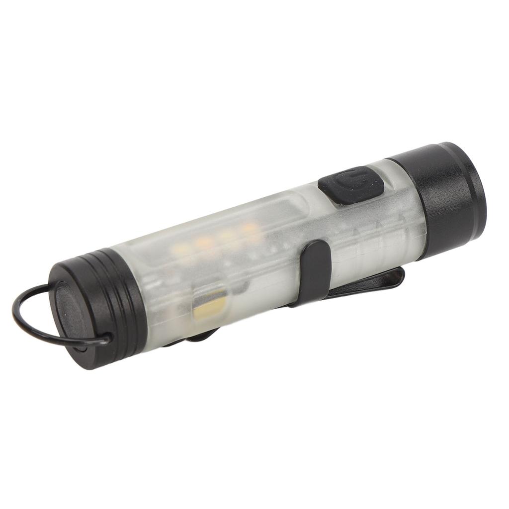 Compact LED Flashlight USB Rechargeable Pocket Flashlight with Clip and Magnet for Hiking Travel Outdoor Emergency