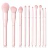 Beginner 10-Piece Makeup Brush Set – Powder, Foundation, Contouring, Blending, Eyeshadow, Concealer, Eyebrow, Eyeliner & Lip Bru