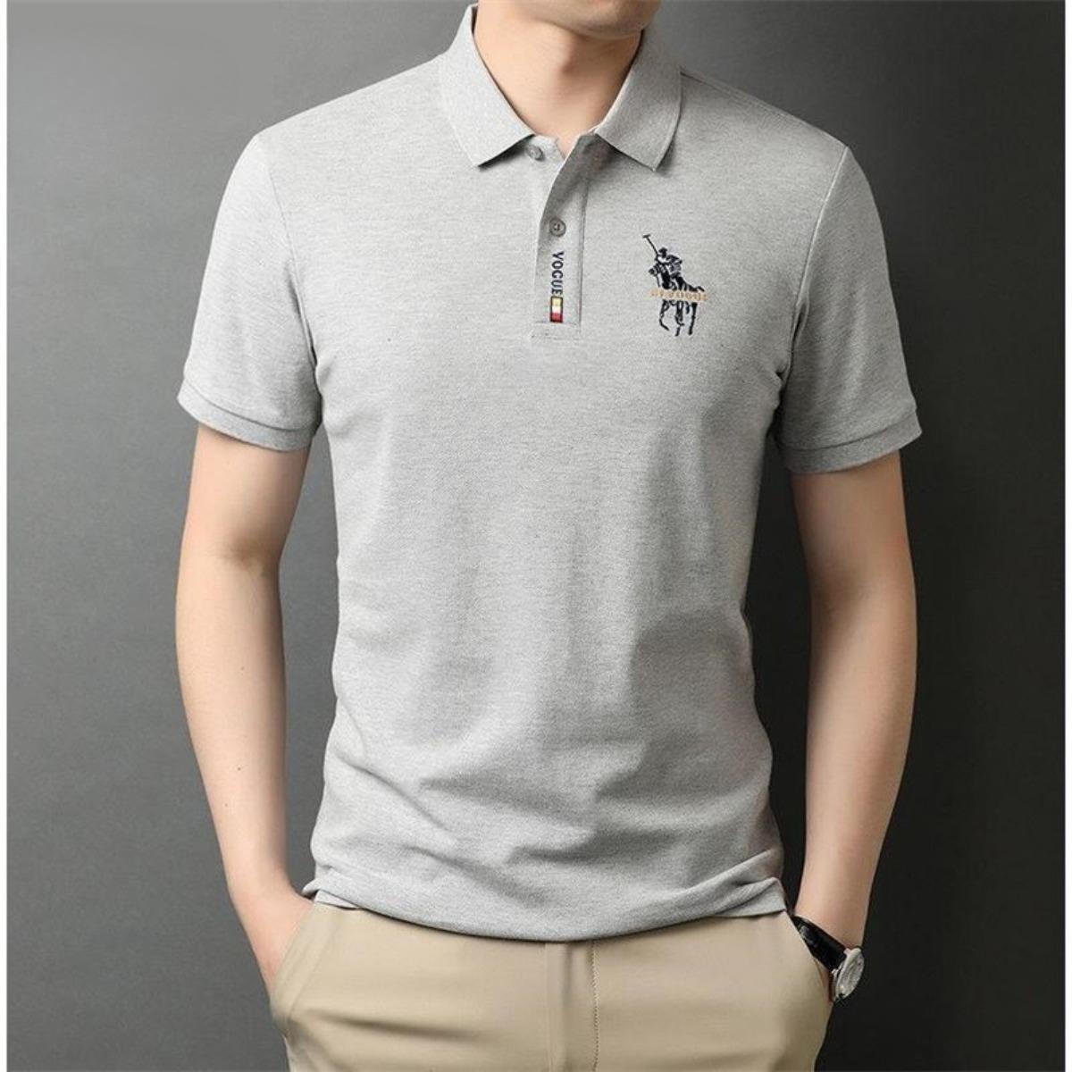 

STORN T Shirt For Men Embroidery Top Graphic Man With Collar Tee Polo Shirts Stylish Men s Clothing Comfortable Clothes M