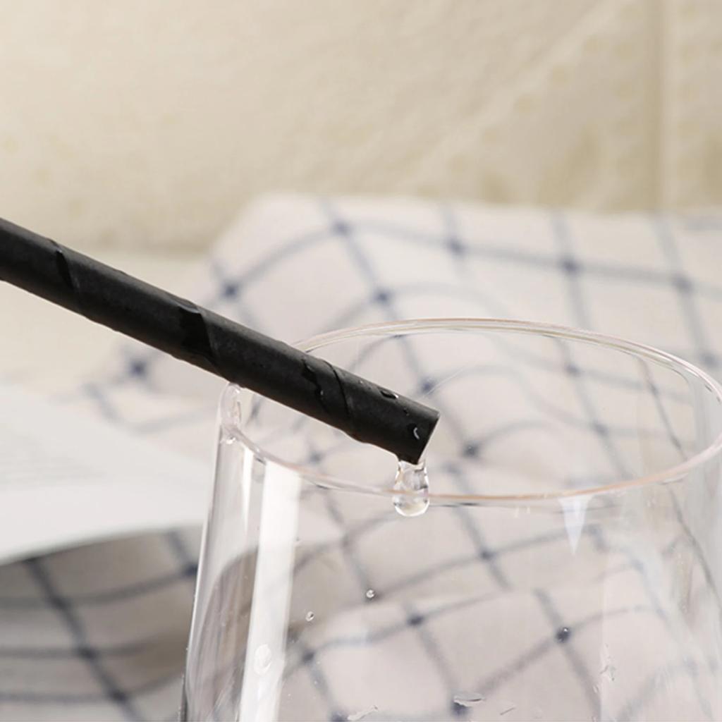 100 Pcs Drinking Straws Paper Straws 7.75 in Long Disposable Straws for Smoothies Tumblers Cocktail MilkShake for Party Travel