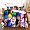 Anime Kuroko's Basketball Bettwäsche-Set 3D-Druck Geeignet für Schlafzimmer Bettbezug-Set mit Kissenbezügen Kinder Heimtextilien