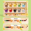 Toddler Montessori Toys 2 In 1 Wooden Magnetic Color & Number Maze with Drawing Board Color Sorting Counting Matching Toy