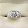 Moissanite Oval Cut Gemstone With 925 Sterling Silver Ring For Men's #B312 JL375681966035