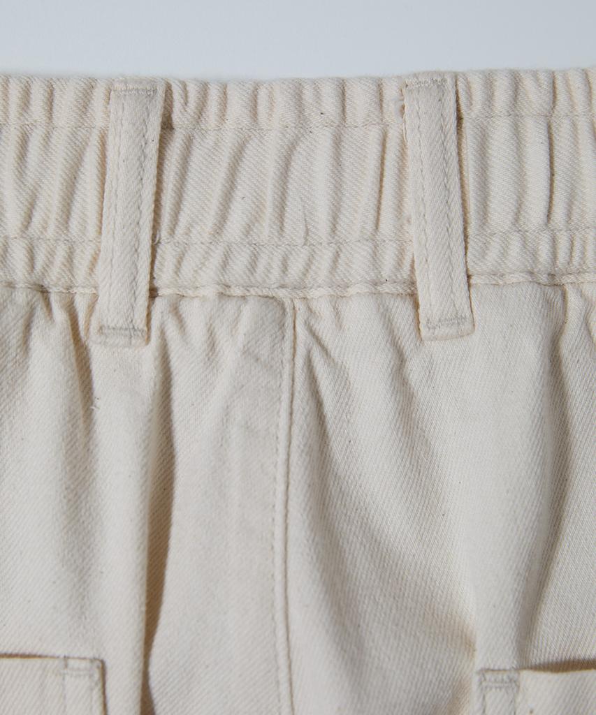 Holliseon Cove Drape Loose Denim Pants Ecru