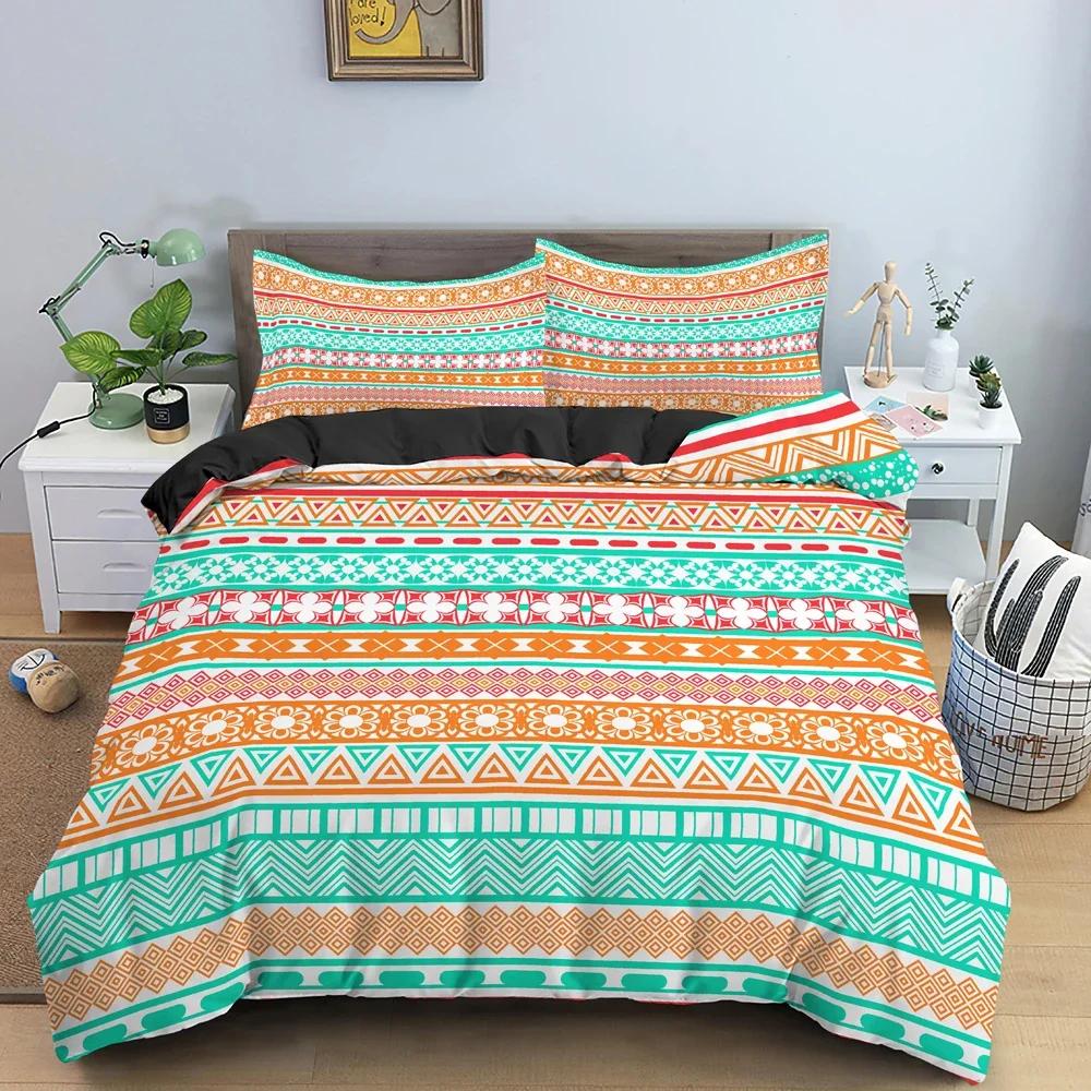 Böhmisches Bettwäscheset Ethnischer Stil Bettbezug Floral Steppdeckenbezüge Einzelbett Twin King Size Steppdeckenbezug Mit Kissenbezug 2/3-teilig