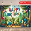 1 Piece of Birthday Party Background Decoration Banner with Cute Dinosaur Pattern, Suitable for Courtyard and Corridor Scenes