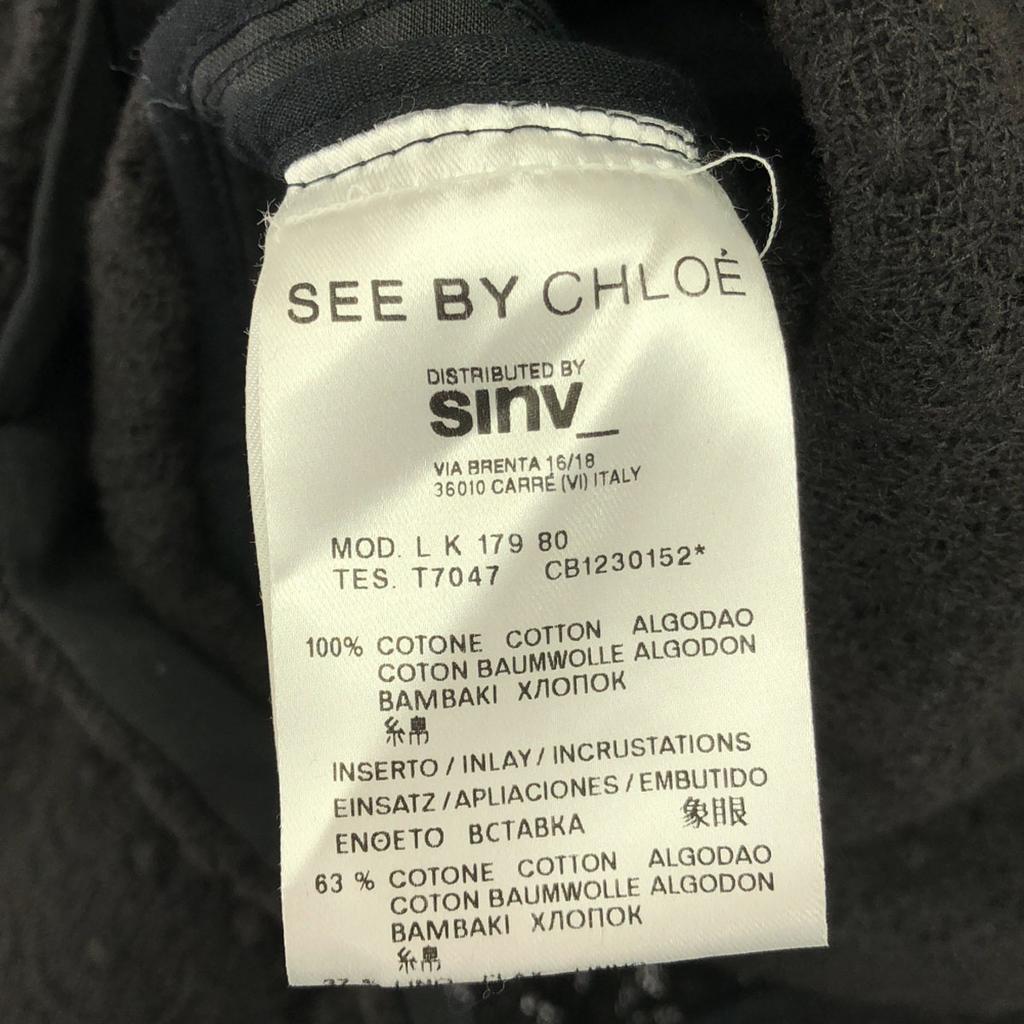 SEE BY CHLOE Floral Coat 38 Black No Lining Women Used