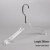 Acrylic Transparent Hangers with Black and Gunmetal Hooks for Women's and Men's Clothing