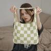 No.02 / Checks Bag _ Lime (Checks Checkerboard Crochet Bag Knit Bag)