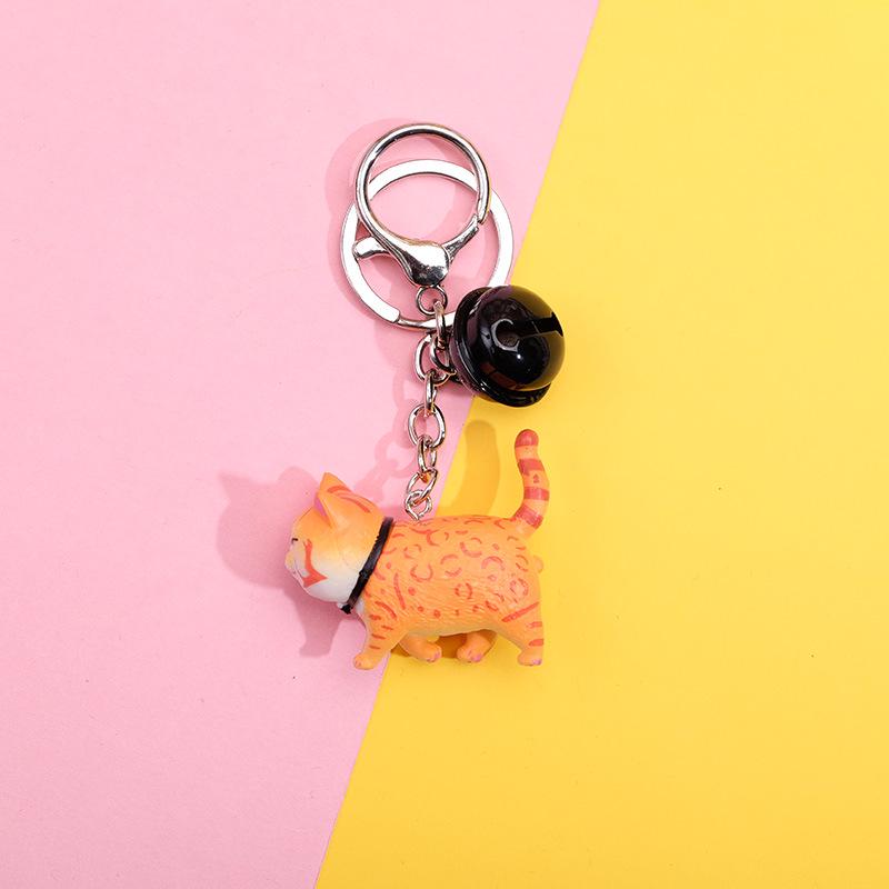 Creative Cat Keychain Bell Pendant for Backpack or Bag - Unisex, Perfect for Couples and Students, Small Gift
