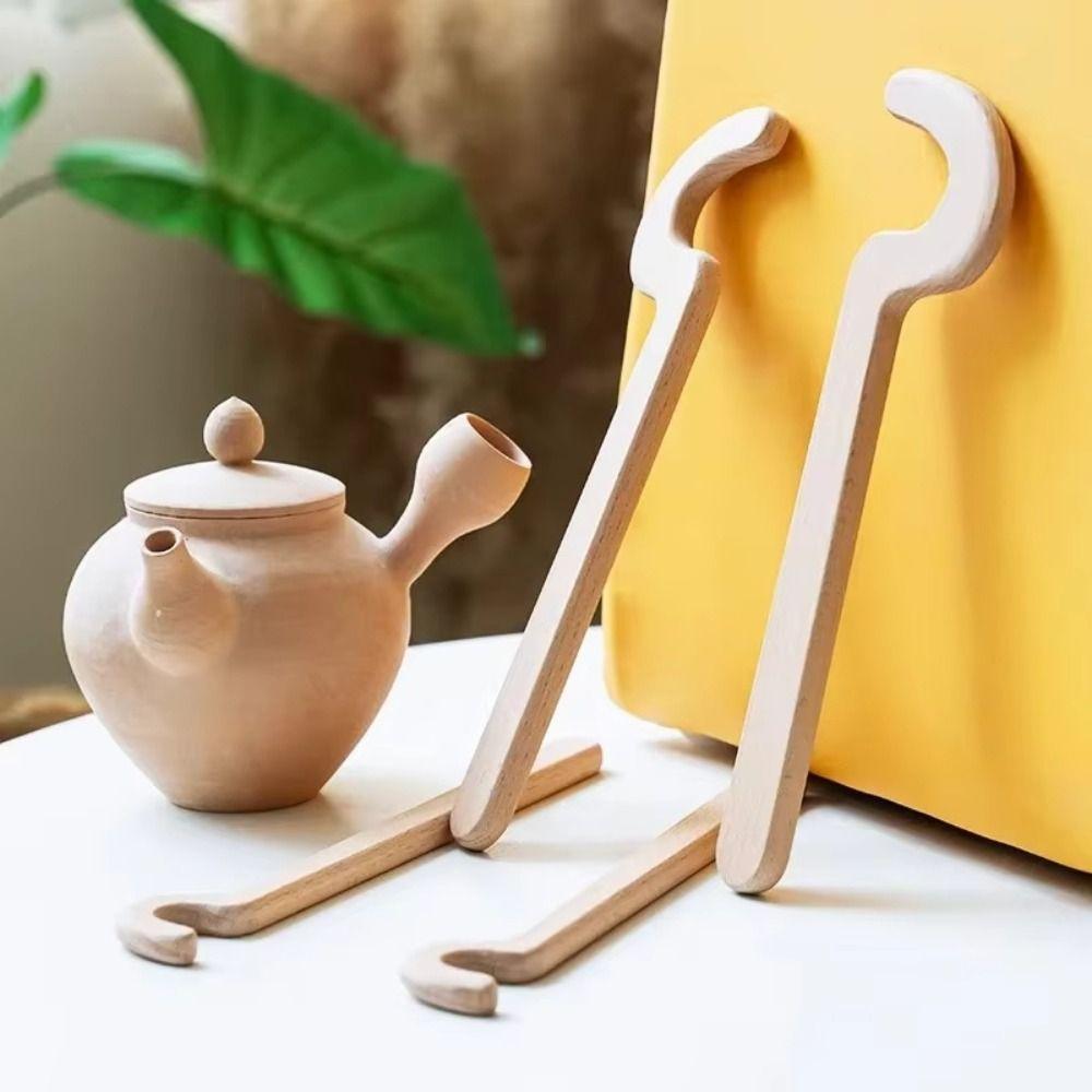 Rapid Forming Pottery Rim Shaping Tools Long Handle Wood Clay Trimming Tool For Potters
