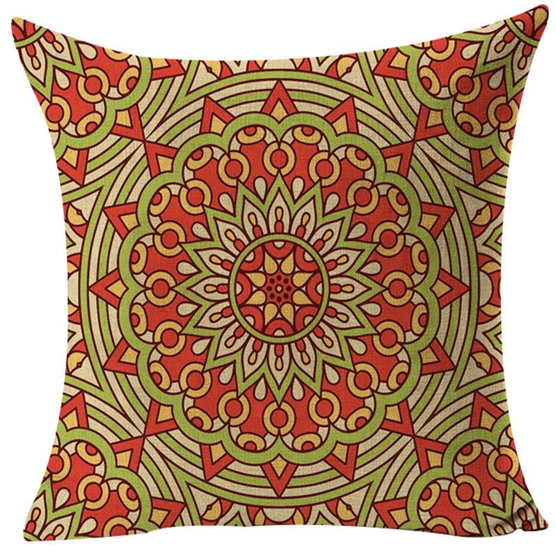 Luxurious National Ancient Pattern Cotton Linen Pillowcase For Car And Sofa Cushion