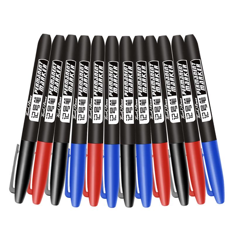 Oil-Based Fade-Resistant Black Marker with Large Tip – Waterproof & Non-Erasable for Office Use
