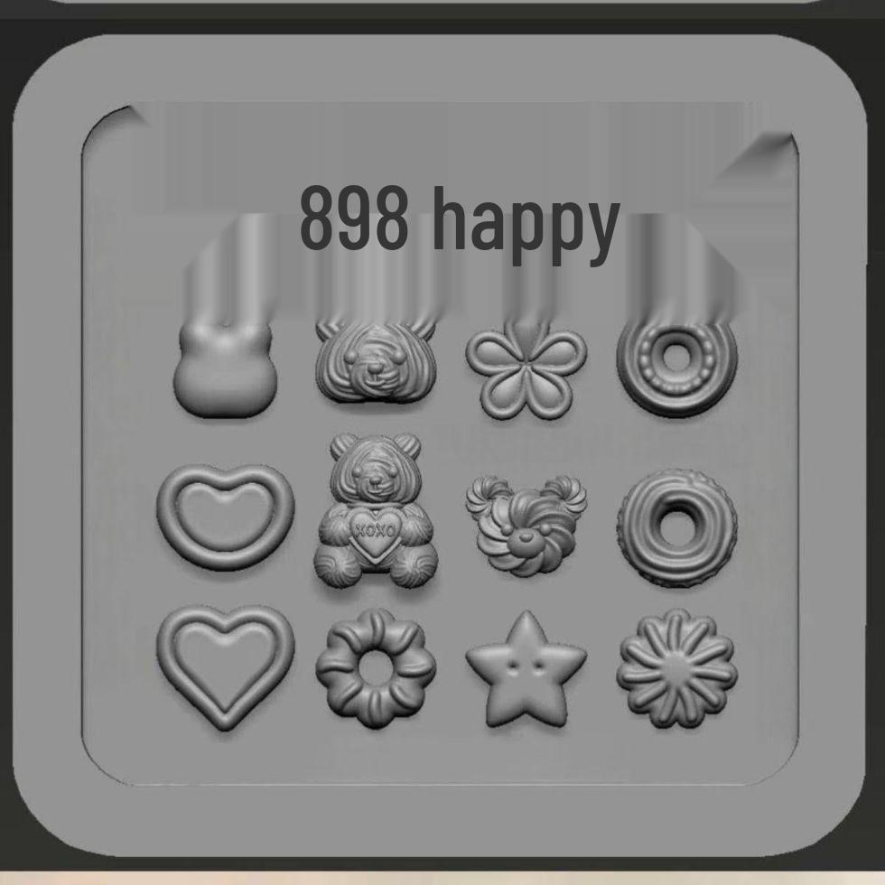 Высокопрозрачная 3D силиконовая форма для рождественского украшения, нейл-арта: милое жареное яйцо и печенье