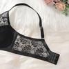 European and American Underwire Push-up Bra Black Lace Stitching Sexy Large Size Bra