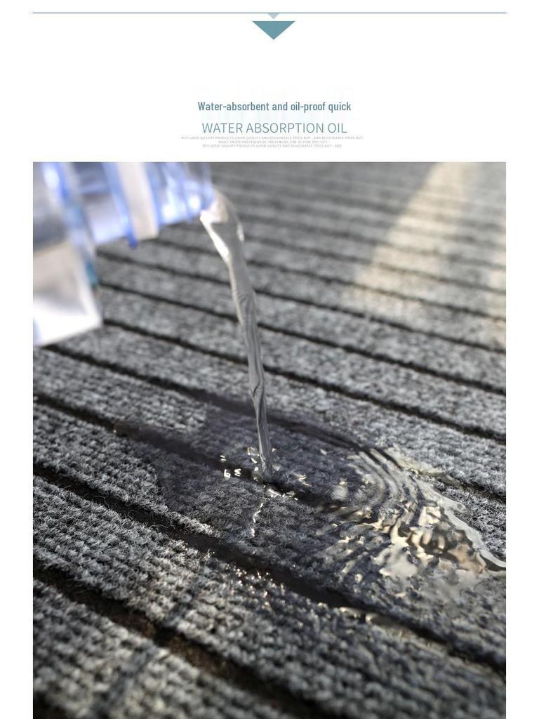 Anti-Slip Absorbent PVC Floor Mat - Seven-Stripe Design for Kitchen, Balcony, Bathroom, Hotel, Supermarket, and Staircase Dust Removal