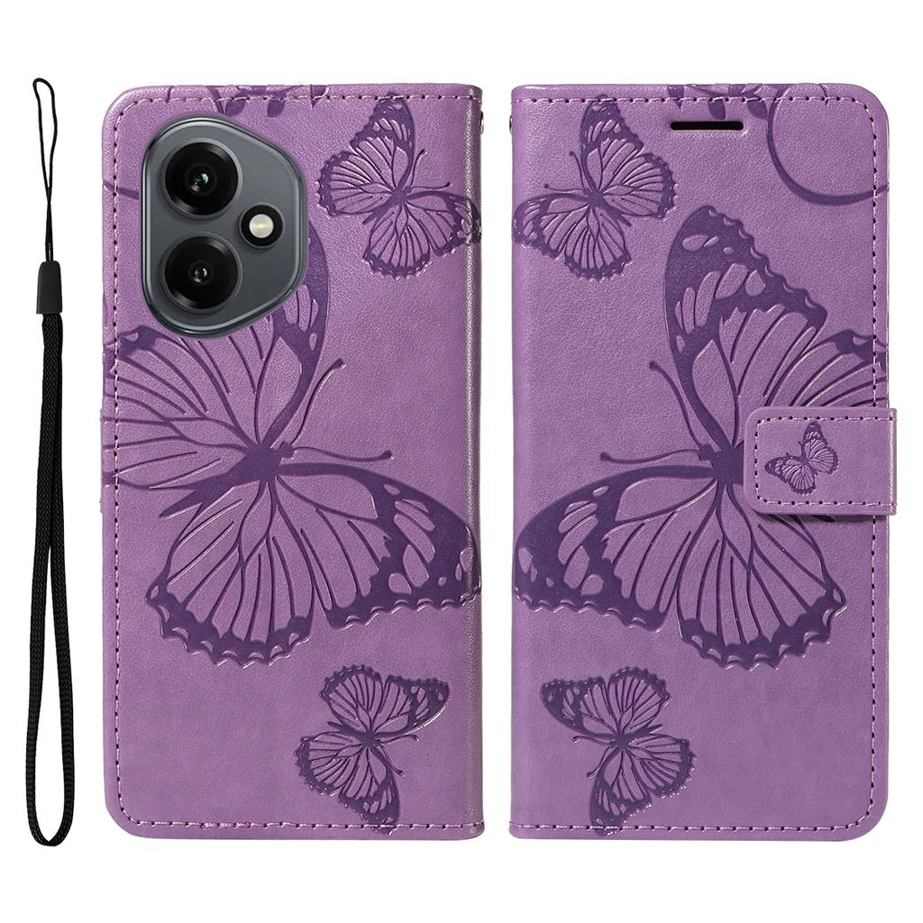 For Honor 400 5G (Global) Wallet Case Floral Butterfly Imprinted Leather Phone Cover Stand