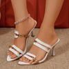 Мода Высокие каблуки Женская мода Острый носок Открытый носок Вырез Нескользящие Износостойкие Тонкий каблук Шлепанцы