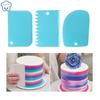 3pcs/lot  Dough Cake Cutter Slicer Spatula For Cake Cream Scraper Pasty Cutters Scraper Irregular Teeth Edge Diy Smoother