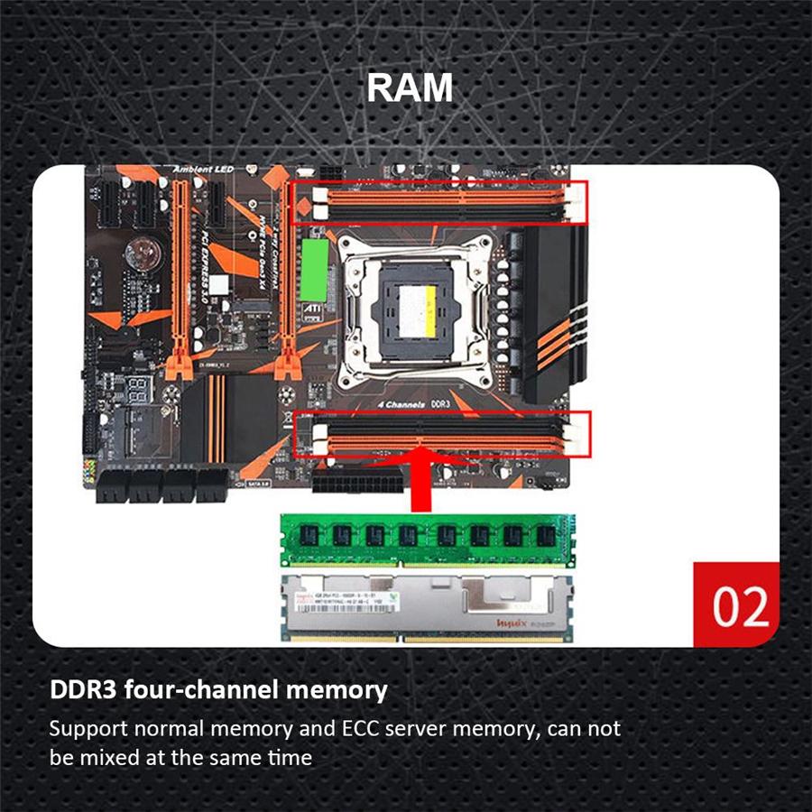X99 D3 Four-Channel Memory Slot Cpu Support Gigabit Network Card