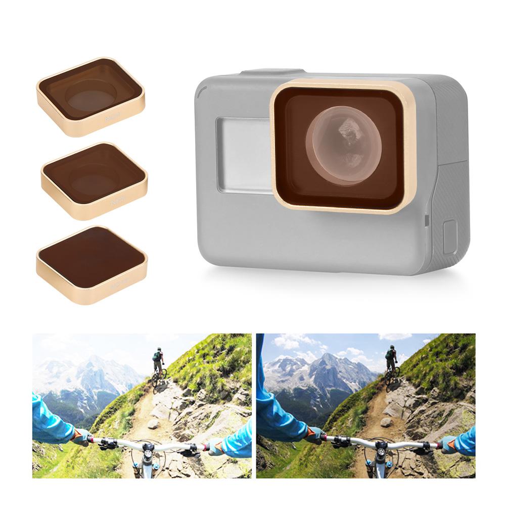 JUNESTAR Optical Glass Diving ND4816 Lens Filter Kit for Gopro5\6\7 Sports Camera