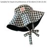 Double-sided Plaid Sunshade Fisherman Hat Summer Outdoor UV Protection Wide Brim Cap Lightweight for Beach Holiday