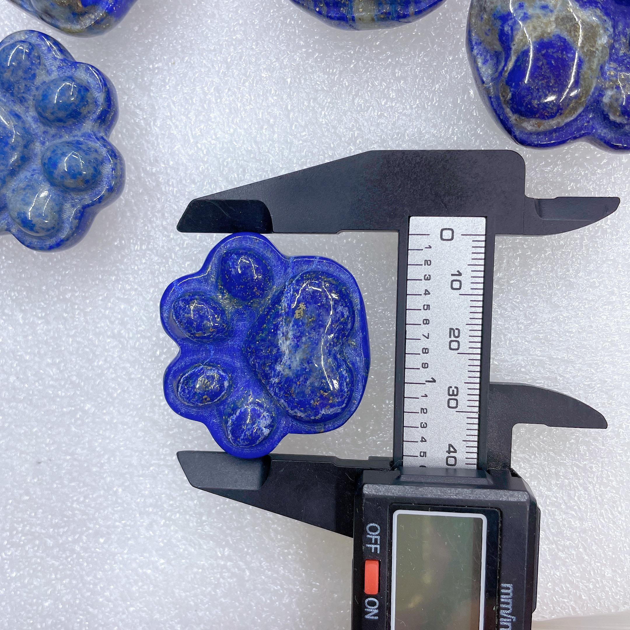 Natural Crystal Lapis Lazuli Cat Bear Paw Ornaments Carved Polished Eco-friendly Sculpture Halloween Gift (Lapis Lazuli,One Size)