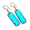 Swiss Blue Topaz Gemstone 925 Solid Sterling Silver Jewelry Earring 2.01" GK-5838