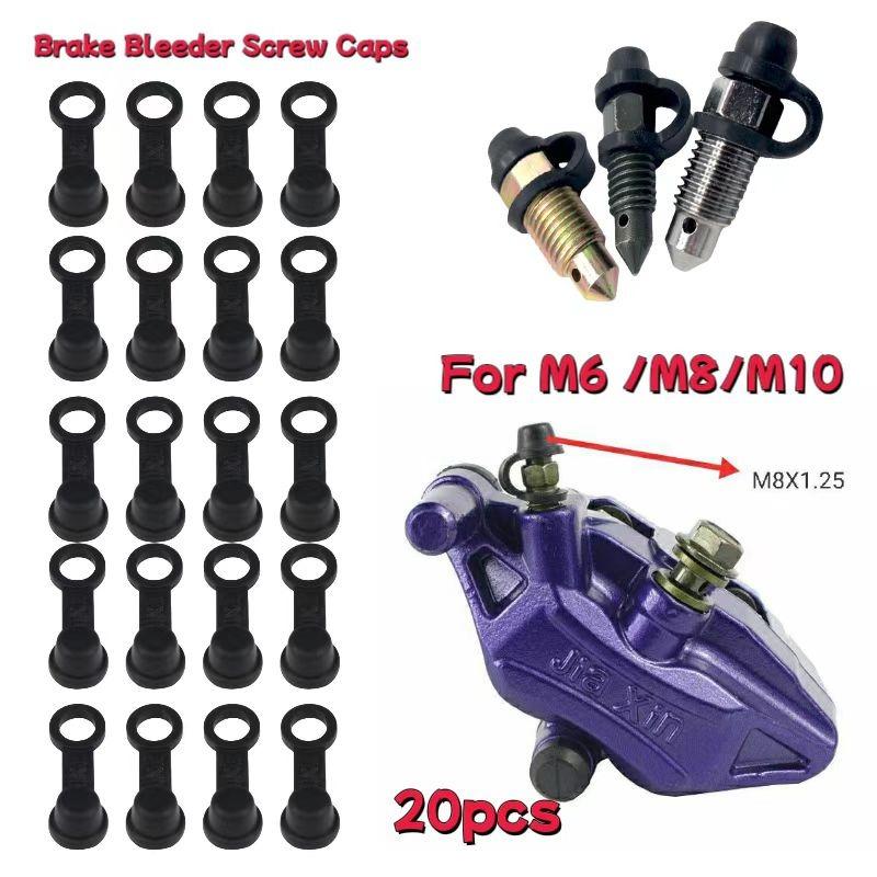 

20/30/40 шт. колпачок для винта прокачки тормозов, колпачок для масленки, резиновый пылезащитный чехол, черный для автомобилей, мотоциклов, винт M6/M8/M10