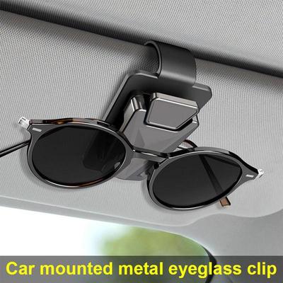 Sunglasses Holder For Car Metal Visor Clip Holder For Glasses High-Strength Shock-Absorbing Must-Have Car Accessories For Men