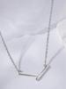 Minimalist Geometric Bar Pendant Necklace Simple V Shape Chain Jewelry Stainless Steel Material for Everyday Wear