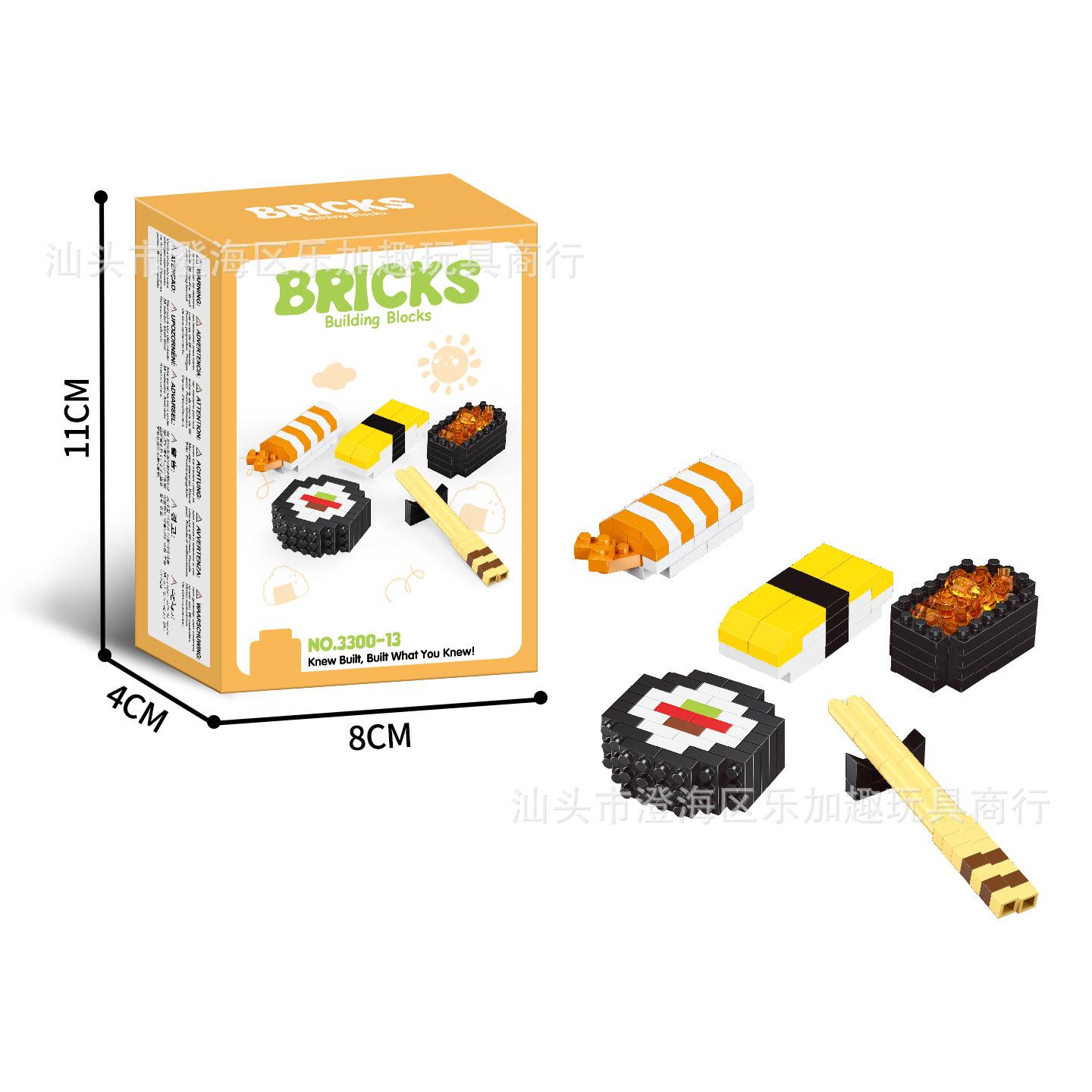 

Кола Бургер Попкорн Картофель фри Пончик Модель из строительных блоков Веселая игрушка для сборки Sushi