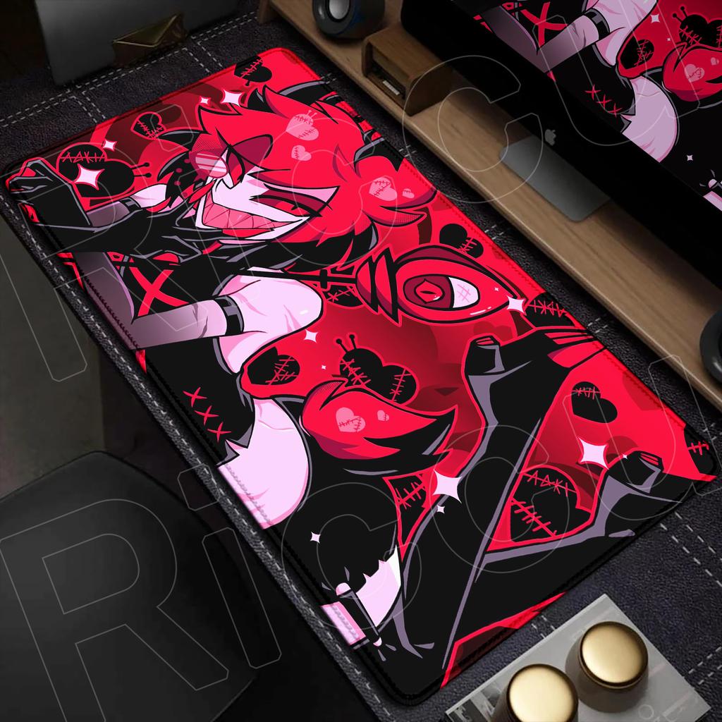 HD XXL Anime Gaming Mouse Pad Rug Hazbin Hotel 40x90cm Game Computer PC Accessories Tabletop Keyboard Pads Coaster Gamer Carpet