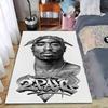 2Pac Tupac Shakur Bandana Portrait Rug Hip Hop Rap Music Fans Home Decor Bedroom Wall Art