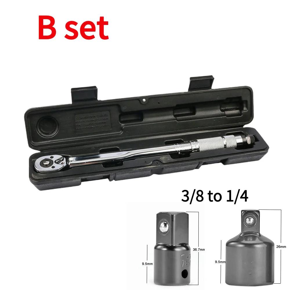 5-60Nm Verstellbarer Drehmomentschlüssel Professionell Vierkantantrieb Umschaltbare Ratsche 3/8'' Antrieb Schraubenschlüssel Handwerkzeug für Auto Motorrad