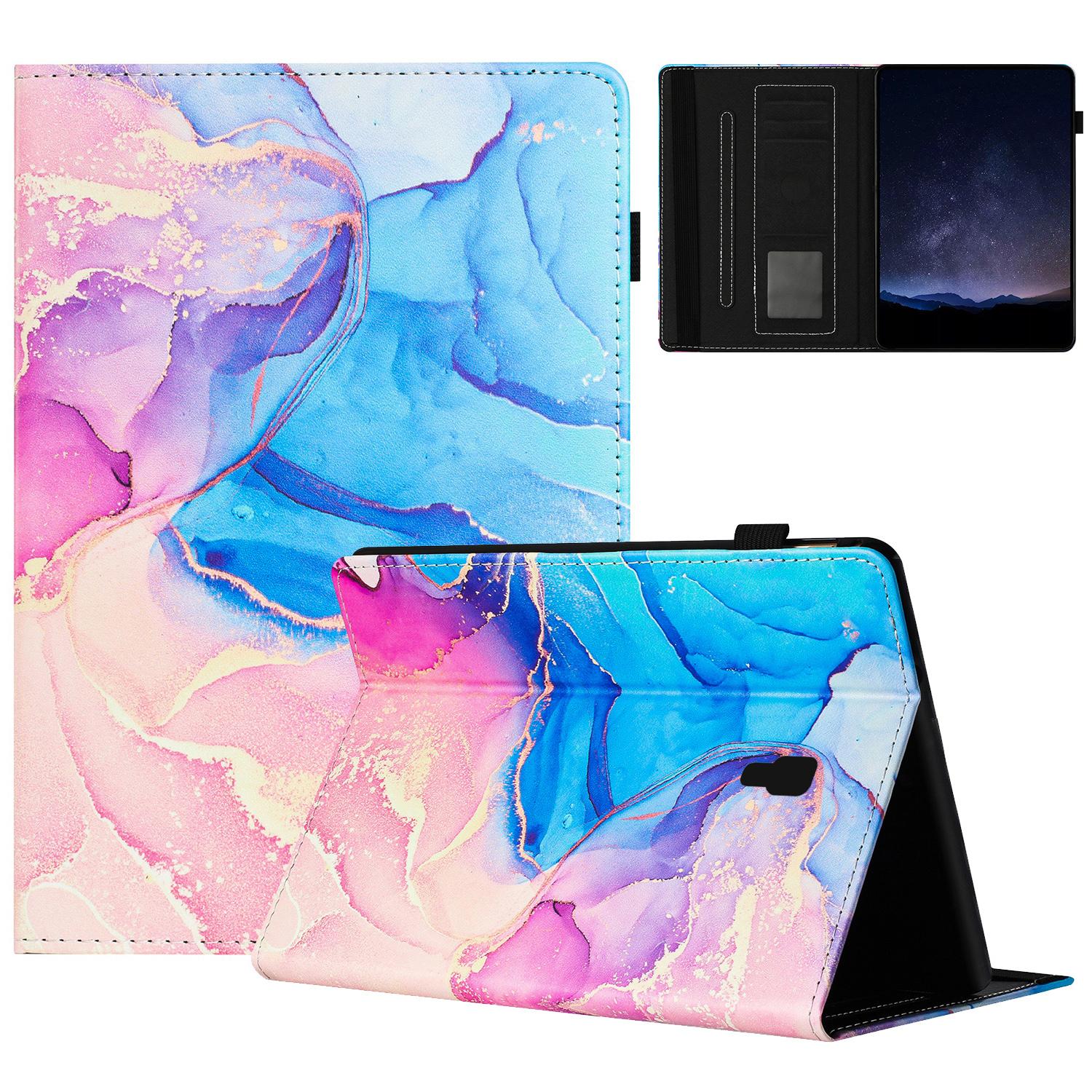 

Для Samsung Galaxy Tab A 10.5 (2018 р) Чохол T590 T595 Розумна шкіряна обкладинка Багатокутний стенд Мармуровий візерунок E