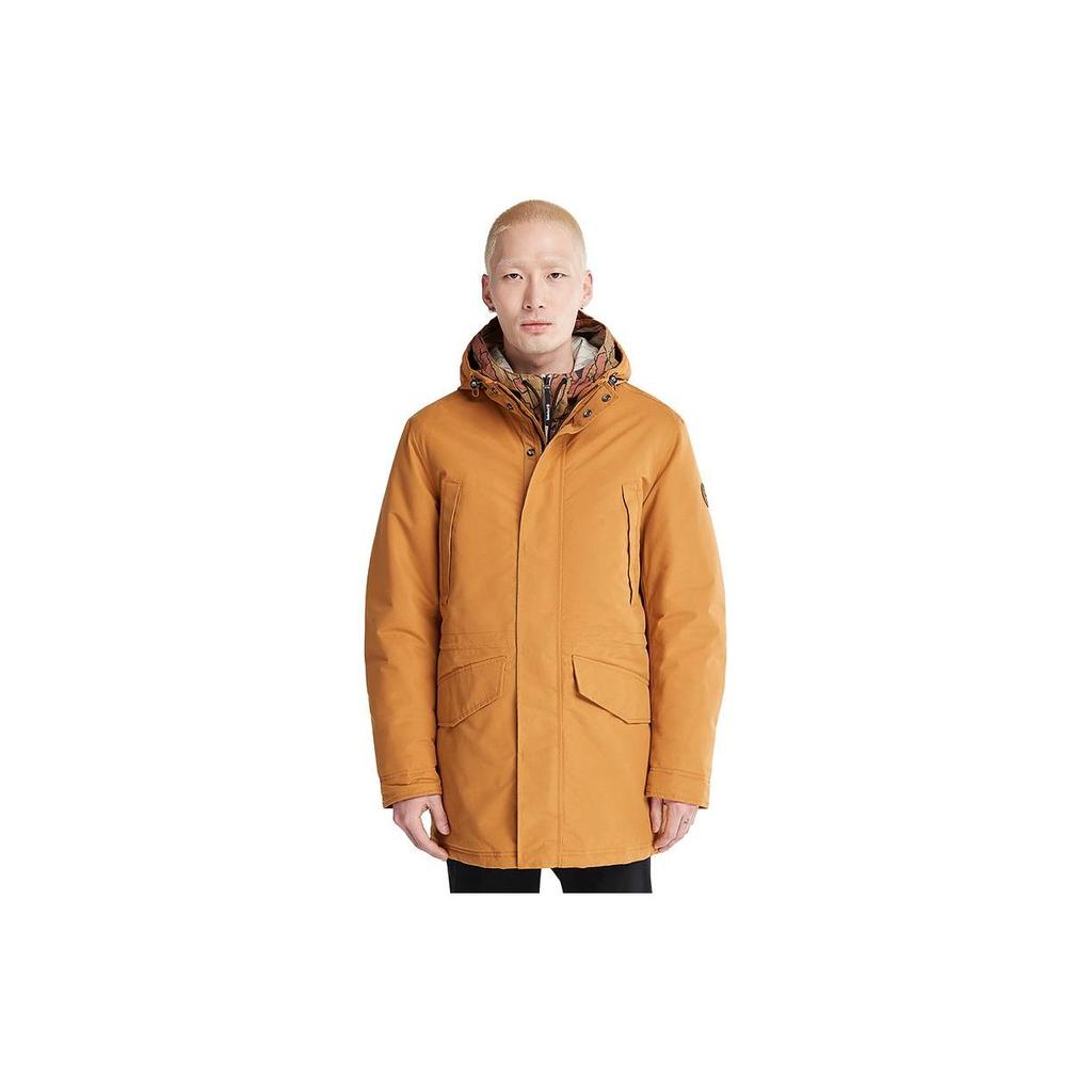 Timberland Solid Color Outdoor Casual Warm Hooded Cotton Jacket Men Jackets Wheat A4392-P47