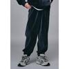 Navy Ribbed Color Block Pocket Pants Azi4pt02nv