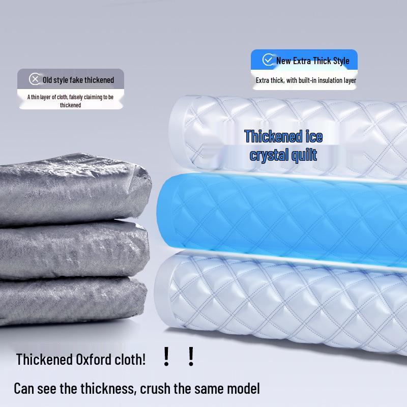 Thickened Car Sunshade Half Cover – Sun, Rain & Snow Protection for Front Windshield Thickened Oxford Checkered Half Cover